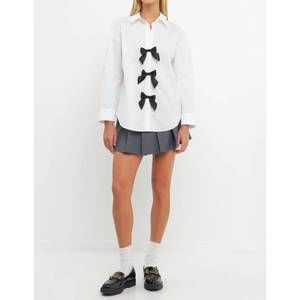 English Factory Bow Poplin Shirt